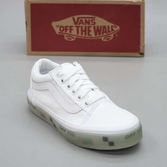 Vans Kid's 11 Old Skool OTW Foxing White Translucent Skate Tennis Shoes Sneakers - Picture 1 of 11